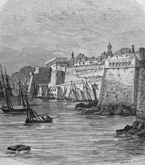 La Valletta, Malta, historic illustration