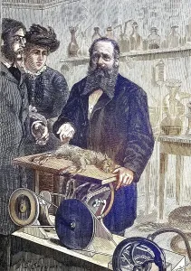 In the laboratory with J. Wickersheimer