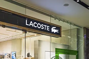 Lacoste clothing store entrance in a shopping mall
