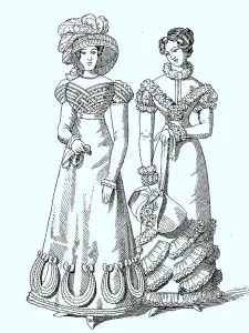 Ladies fashion in 1821, Germany