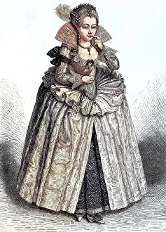 A lady-in-waiting from the time of Queen Elizabeth of England