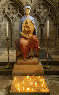 Our Lady of Lincoln statue sculpture Lady Chapel of Lincoln cathedral church