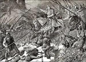 The Lady of the Mercians fighting the Welsh