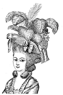 Lady with straw hat, 1780, France