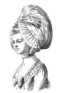 Lady's head with dormeuse, Parisian woman at the beginning of the revolution