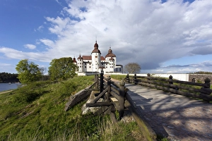 Laeckoe Castle by Lake Vaenern