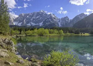 Lago Fusine and the Mangart mountain range