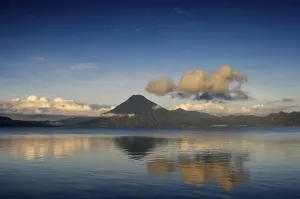 Category Mountain Landscapes Prints: Lake Atitlan, Toliman volcano, Guatemala