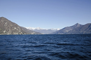 Category Mountain Landscapes Prints: Lake Como with Snow-capped Mountain in Lombardy