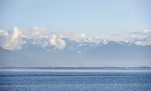 Lake Constance and snow-capped mountain peaks