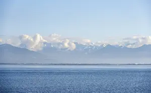Lake Constance and snow-capped mountain peaks