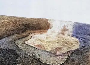 Lake of Fire, in Hawaii, Halemaʻumaʻu crater in the Kilauea volcano on Big Island
