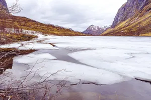 A lake on the island of Senja in Norway