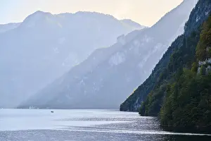 Lake Koenigssee in autumn, Alps