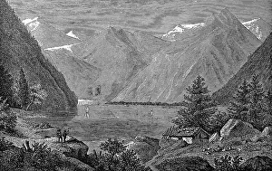 Lake Konigsee, idyllic mountain landscape