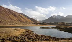 Lake, Lenin Peak, Pamir Mountains