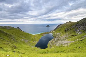 Category Scandinavia Prints: Lake Otervikvatnet near Bleik, Andoya Island