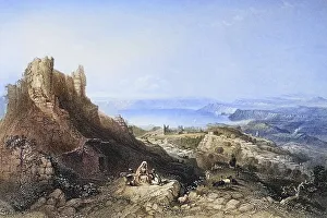 Lake Tiberius from the castle of Saphet