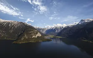 Framed Print : Lakeside in Austria, Hallstatt historical little village