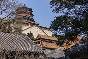 Landmark Tower of Buddhist Incense at the Summer Palace in Beijing