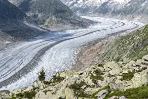 Category Mountain Landscapes Prints: Landscape with the Aletsch Glacier World Heritage Site