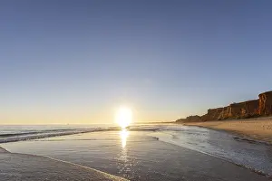 A landscape on the beach at low tide
