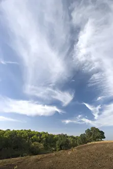 Category Historic EN Prints: Landscape of brown earth and beautiful dark blue sky with white clouds at Chikhaldara