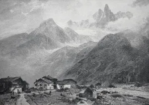 Landscape in the Chamonix Valley