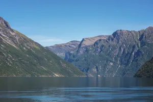 The landscape at the Geirangerfjord in summertime in Norway is beautiful