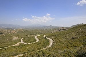 Category Mountain Landscapes Prints: Landscape, gravel road between Arnithea and Messanagros