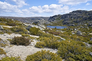 Category Mountain Landscapes Prints: Landscape in lake Lagoa Redonda lagoon in Serra da Estrela