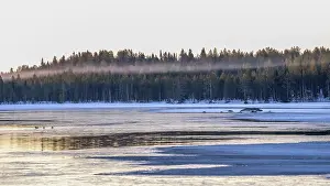 Landscape, lake, winter, snow, Finland