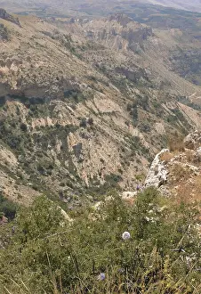 The landscape of the Lebanese mountains near the holy Qadisha valley