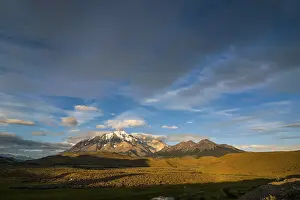 Landscape with mountains in the morning light