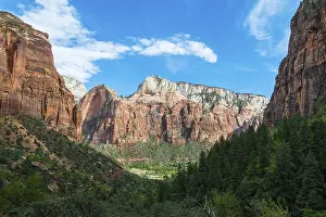 Framed Print : Landscape with mountains, Zion National Park
