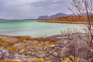 Landscape near Straumsnes on the island of Senja in Norway