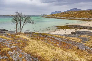 Landscape near Straumsnes on the island of Senja in Norway