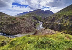 Landscape in Oxnadalur, North-East Iceland