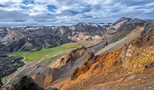 Landscape panorama, Dramatic volcanic landscape