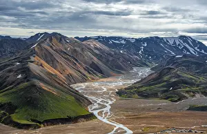 Landscape panorama, Dramatic volcanic landscape