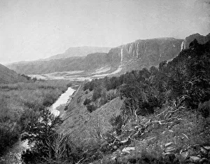 Landscape and the rocky mountains of the Red Canon