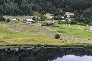 Landscape in the Setesdal in Norway in the summer time