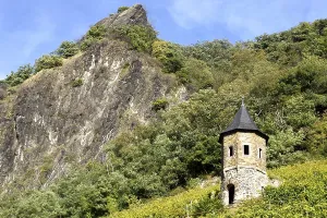 Landscape with vineyards under the Drachenfels