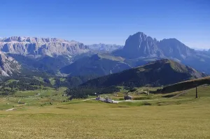 Langkofel and Plattkofel in the Italian Dolomites
