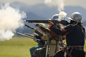 Lansquenets, foot soldiers shooting guns