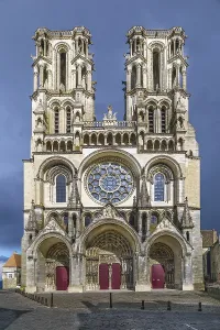 Laon Cathedral is one of the most important examples of the Gothic architecture of the 12th