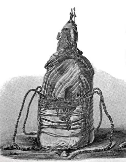 Large Peruvian mummy with false head