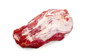 Large piece of meat isolated on white background