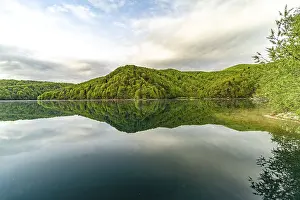 The largest lake Kozjak in Plitvice Lakes National Park