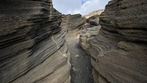 Las Grietas volcano columns, Lanzarote